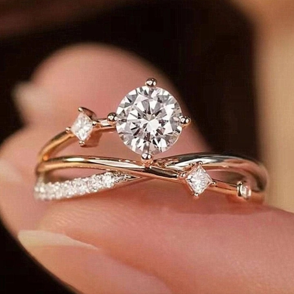 Adjustable Cosmic Trail Planet Women's Zircon Rhinestone Wedding Rings.